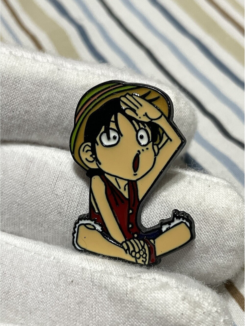 Luffy Enamel Pin Brooch Sitting One Piece